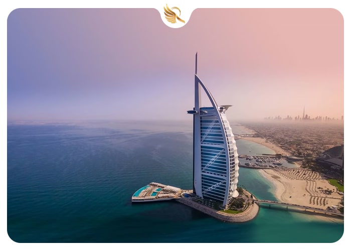 نما کلی زیبای هتل برج العرب در دبی
